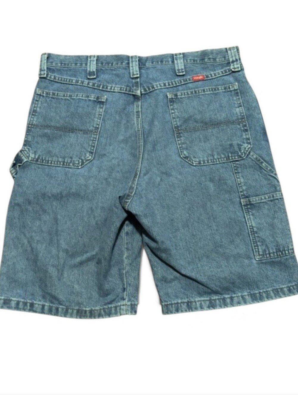Mens Wrangler Vintage Blue Denim Carpenter Shorts
